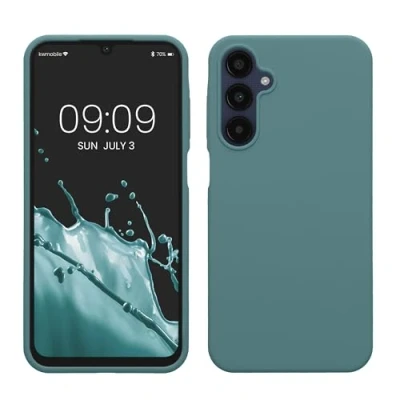 Afbeelding van kwmobile telefoonhoesje geschikt voor Samsung Galaxy A25 Hoesje met siliconen coating Smartphone case in Arctische nacht