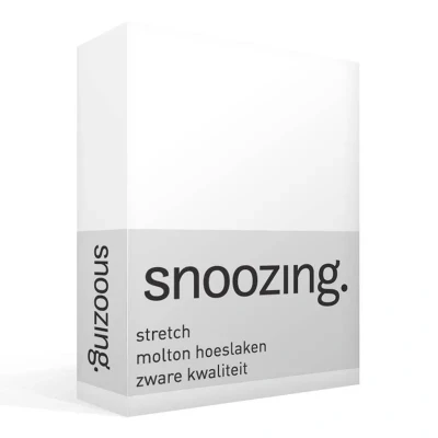 Afbeelding van Snoozing Stretch Molton Hoeslaken Lits jumeaux 180x210/220 cm of 200x200 Wit
