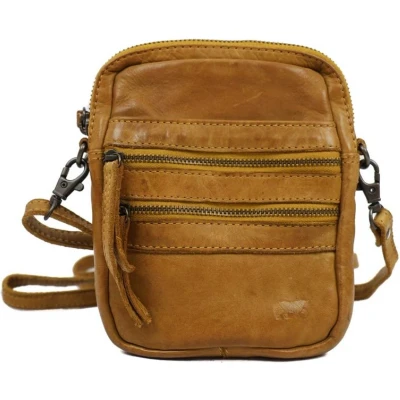 Afbeelding van Bear Design Vikas Leren Crossbodytas / Schoudertas Okergeel