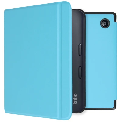 Afbeelding van Tolino Vision 6 Hoes: iMoshion Slim Hard Case Bookcase Lichtblauw Kunstleder E Reader Hoezen