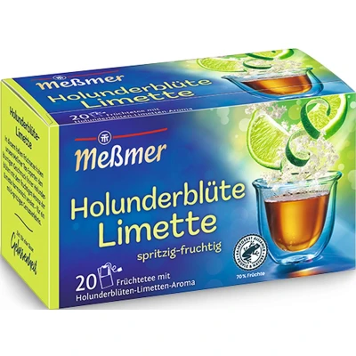 Afbeelding van Messmer Holunderblute Limette 20x 2.50gr (10 Stuks)