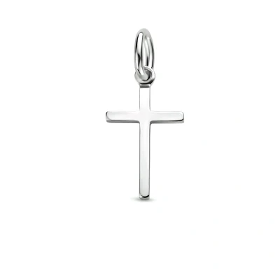 Afbeelding van Schitterende 14K Wit Gouden Halsketting met Kruis