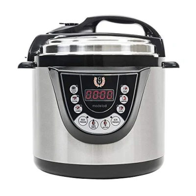 Afbeelding van Cecotec programmeerbare elektrische snelkookpan GM Model D. multifunctioneel, 9 menu&#039;s, frituurfunctie, 6L capaciteit, 90 kPa, spraakgeleid, 24 uur programmeerbaar, inclusief receptenboek, 1000W