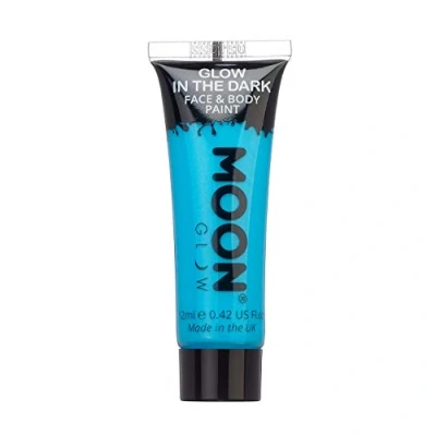 Afbeelding van Moon Glow Verlichting in het donker Face &amp; Body Paint 12 ml blauw fluorescerend voor opladen van lichteffect