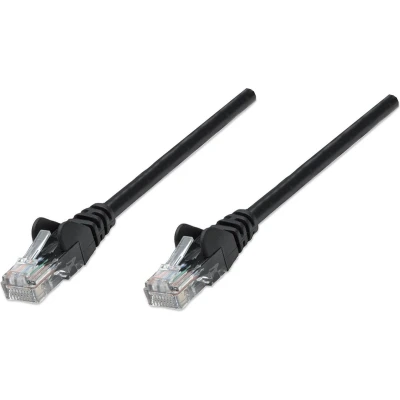 Afbeelding van Intellinet Netwerk Patchkabel, Cat5e, 0,25 m, CCA, U/UTP, PVC, Vergulde Contacten, Snagless CCA 20 m Zwart