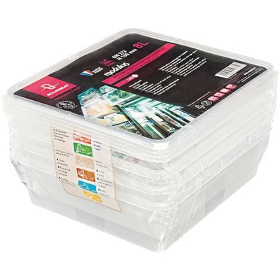 Afbeelding van Matfer Bourgeat Modulus zware uitvoering GN2/3 voedseldoos 100mm (4 stuks)