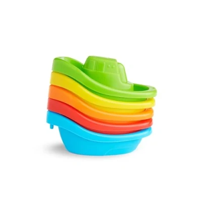 Afbeelding van Munchkin Vloot van 5 badspeelgoedboten, interactief en grappig badspeelgoed voor kinderen baby&#039;s, eenvoudig vast te pakken, essentieel kinderen, verpakking stuks