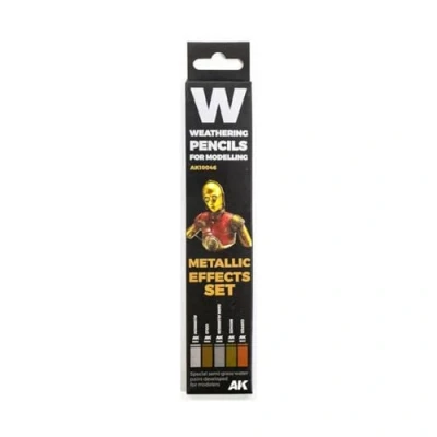 Afbeelding van Weathering Pencil Metallic Effects Set 5 kleuren AK10046