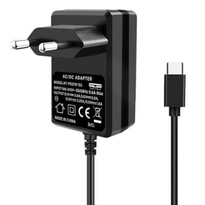 Afbeelding van Raspberry Pi 5 voeding, 5,1 V A 27 W PD voeding zwart USB C 4 GB/8 GB