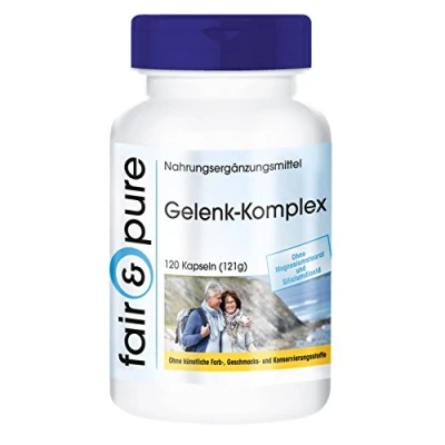 Afbeelding van Fair &amp; Pure® Gewrichten complex met chondroïtine glucosamine MSM (methylsulfonylmethaan) hyaluronzuur en astaxanthine 120 capsules