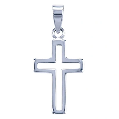 Afbeelding van Zilveren Kruis opengewerkt ketting hanger