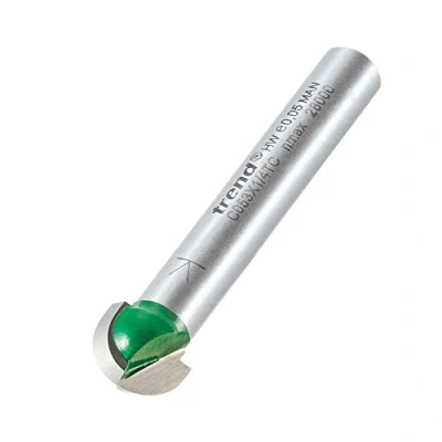 Afbeelding van Trend C053X1/4TC Craft Pro 1/4&quot; schacht Router Cutter Bit Diameter 9.5mm Snijlengte 6.3mm Straal 4.8mm Wolfraamcarbide getipt