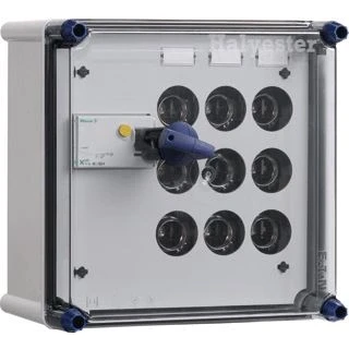 Afbeelding van Eaton holec halyester installatiekast 270x270mm 3 groepen 3f 1 als hs 40a 4p 1864421