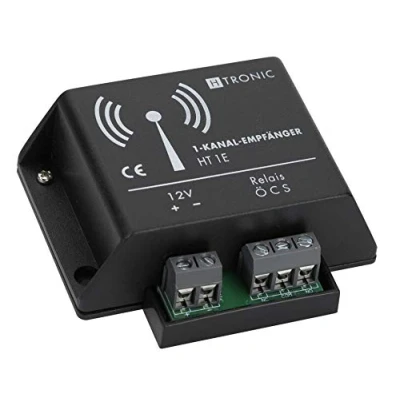 Afbeelding van H Tronic HT1E radiografische ontvanger 1 kanaals frequentie 868,35 MHz 12 V/DC