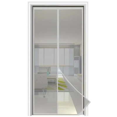 Afbeelding van Magnetisch vliegengaas voor vensterdeur, 85 x 220 cm, grijs, bescherming tegen muggen met muggennetten, magnetische vensterdeur