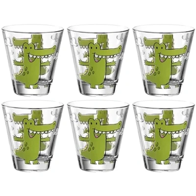 Afbeelding van Kinderbeker Leonardo Bambini Krokodil 215ml (6 Delig)
