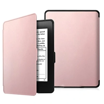 Afbeelding van Fintie Hoes voor Kindle Paperwhite Beschermend premium hoesje van veganistisch leer alle generaties vóór 2018 (niet geschikt de geheel nieuwe 10e generatie), RoseGoud