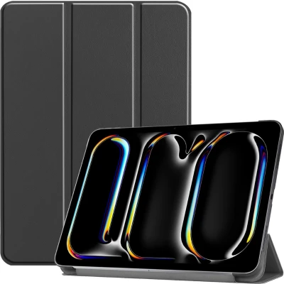 Afbeelding van Case2go Tablet hoes geschikt voor Apple iPad Pro 11 (2024) Tri fold Auto/Wake functie Zwart