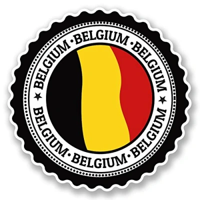 Afbeelding van 2 x België Vinyl Sticker Fiets Laptop Auto Reizen Bagage Tag Vlag #4757 (10cm 10cm)