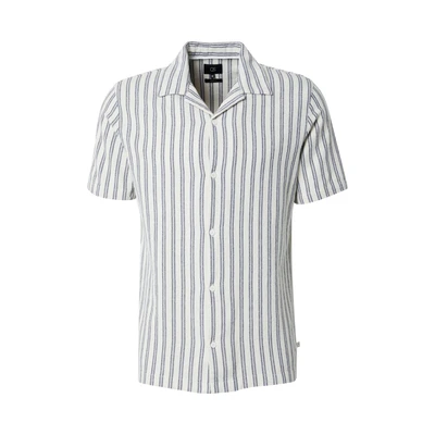 Afbeelding van QS Resort FIT MIT Strukturstreifen Overhemd, Heren, Maat: Medium, Ecru