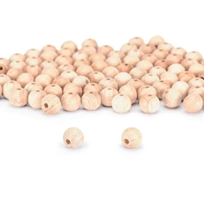 Afbeelding van Vaessen Creative 11006 003 Onbehandelde houten kralen, ø 12 mm, 100 stuks, ronde kralen voor het knutselen van doe zelf handgemaakte decoraties, sieraden, handwerk, hout, stuk