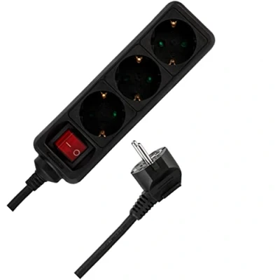 Afbeelding van REV 0012335500 Meervoudige stekkerdoos, 3 voudige 5 m, 3500 W, zwart