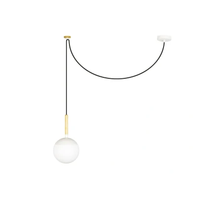 Afbeelding van Faro Lighting Mine 1 Light Globe Plafond Hanger Wit, Hout, E27