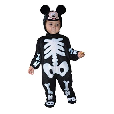 Afbeelding van Disney baby Halloween Mickey Mouse Skeleton costume disguise onesie (12 18 months)