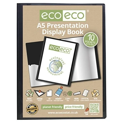 Afbeelding van eco A5 50% gerecycleerd 10 Pocket Presentatie Display Book, eco041