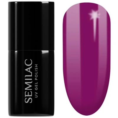 Afbeelding van Semilac Hybride UV Nagellak Paarse Tint 034 Mardi Gras 7 ml Langdurige en Efficiënte Lak Perfect voor thuis Professionele Manicure Pedicure