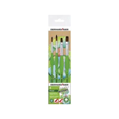 Afbeelding van Eberhard Faber penselenset Green Winner rond/plat synthetisch haar EF 579927