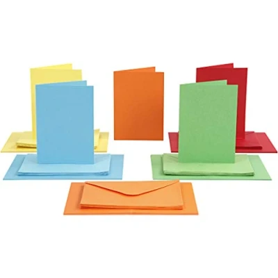 Afbeelding van Creativ Company Kaarten en Enveloppen Kleuren, 50 Sets