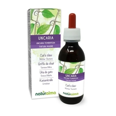 Afbeelding van Kattenklauw of Katsklauw (Uncaria tomentosa) schors Alcoholvrije moedertinctuur Naturalma Vloeibaar extract druppels 120 ml Voedingssupplement Veganistisch