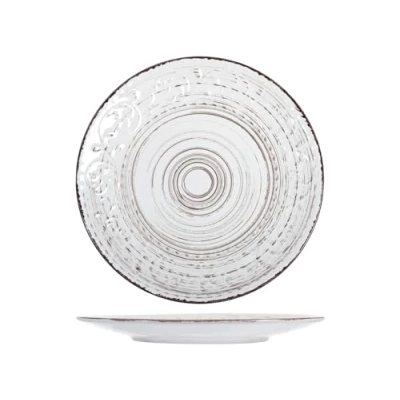 Afbeelding van H&amp;h courtyard set 6 piatti piani bianchi cm 27,5