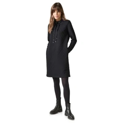 Afbeelding van Cecil Damesjurk met 3D structuurpatroon, Deep Charcoal Grey, S