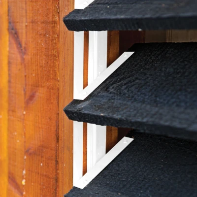 Afbeelding van Flex Fence Draaibare Lamellen voor in de tuin Wit RVS 50 cm 2 stuks