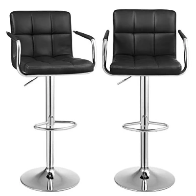 Afbeelding van Songmics 2 Delige Set Barkruk Met Robuuste Voet, 54 X 48 53 Cm, Wit
