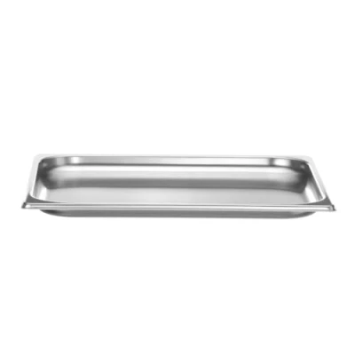 Afbeelding van HENDI Gastronorm container, temperatuurbestendig van 40 tot 300C, stapelbaar, geschikt voor ovens, bain marie en vriezers, chafing dishes, 1.5L, GN 2/3, 354x325x(H)20mm, roestvast staal