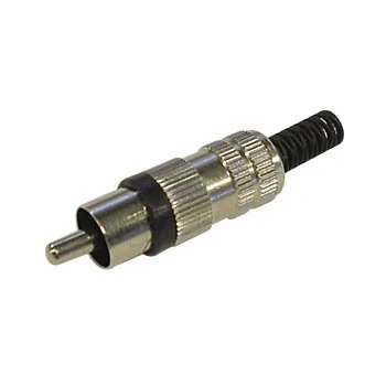 Afbeelding van Mannelijke Rca Plug Vernikkeld Zwart per 25