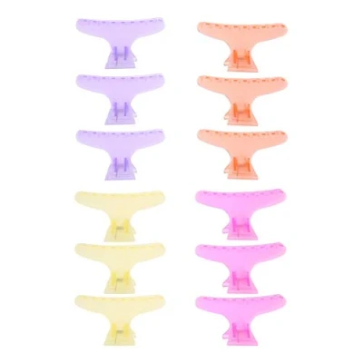 Afbeelding van Vlinder met haarclip, haarsectie, klauwtang, kappersgereedschap, 12 stuks/set (2#)