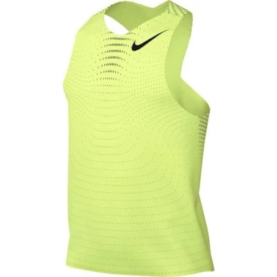 Afbeelding van Nike Performance Singlet Top, Heren, Maat: XXL, Light lemon/twist black