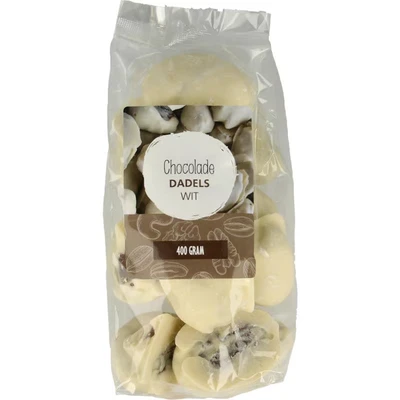 Afbeelding van Mijnnatuurwinkel Chocolade Dadels Wit, 400 gram