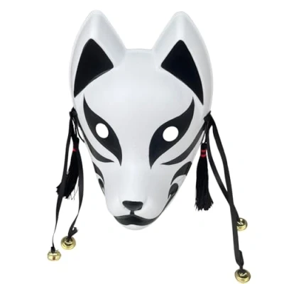 Afbeelding van YangYong Fox Cosplay Masker voor gemaskerd bal, feest, Halloween, Japanse Kitsune Kabuki maskers