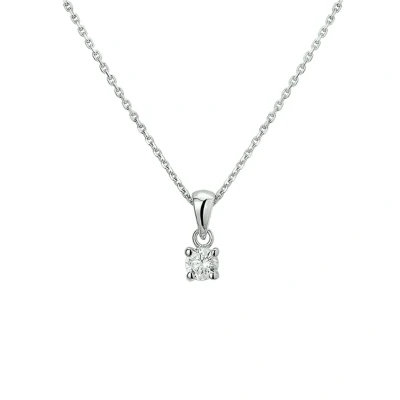 Afbeelding van Zilveren Ketting Hanger Zirkonia 1,3 mm x 45 cm lang