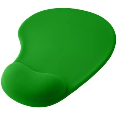 Afbeelding van OcioDual Muismat met polssteun, groen, ergonomische mat gelondersteuning, zacht stofweefsel antislip rubberen basis, voor laser en optische muizen