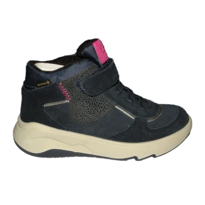 Afbeelding van Superfit Melody Sneakers hoog voor kinderen, Maat: 28, Blau/pink Leer en textiel