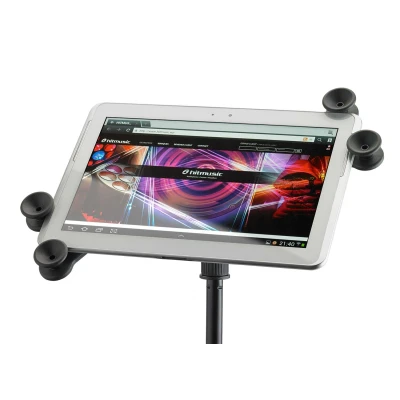 Afbeelding van Hilec MEDIA2 tablet houder voor microfoonstatief zwart