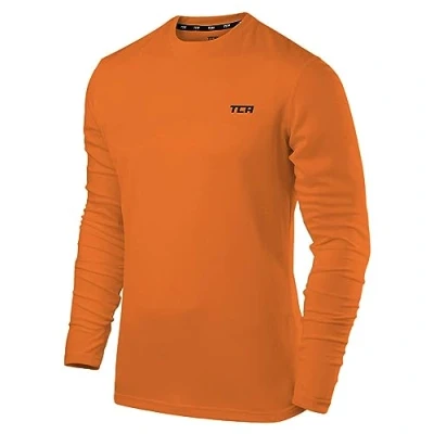 Afbeelding van TCA Mannen Element Lange Mouw Ronde Hals Hardloop Top Oranje, L