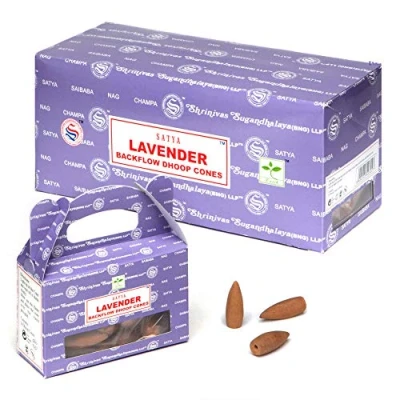 Afbeelding van Set of 6 Packets Satya Lavender Backflow Dhoop Cones