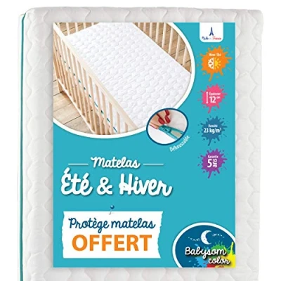 Afbeelding van Babysom Ademend Baby Matras 70x140 cm GRATIS : 1 waterdichte matrasbeschermer 2 zijdig ( zomer en winter zijde ) Afritsbare tijk Oeko Tex® EU product